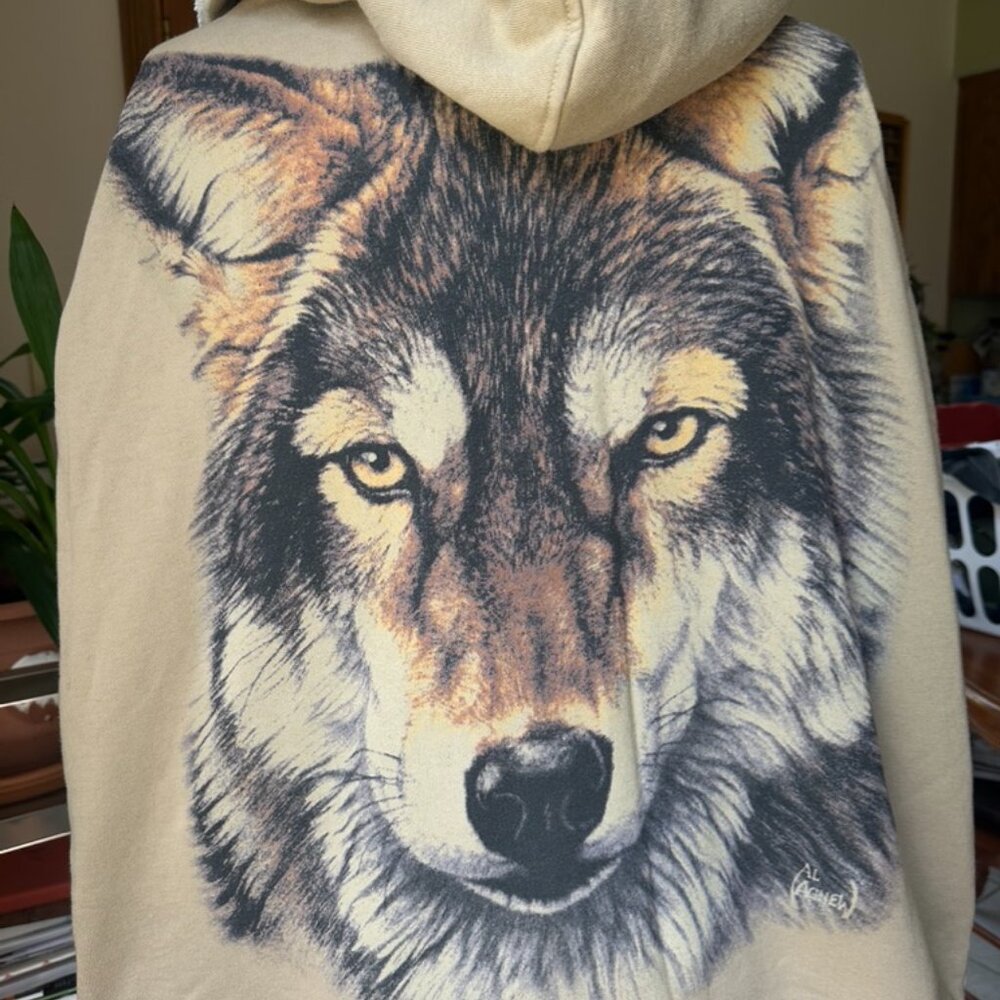 The Bradford Exchange Wolf Full Zip Hoodie, XXL Mens